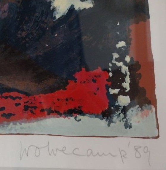Image 1 of Theo Wolvecamp (CoBrA), 'Composition with Eyes IV' framed screen print