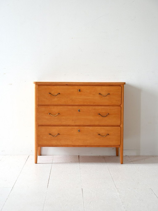 1950s Scandinavian Birch Chest of Drawers