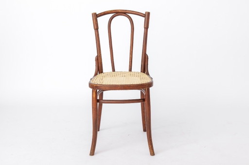 Antiker Bugholzstuhl im Stil von Thonet Nr. 56 | Österreichischer Rattanstuhl | 1930er Jahre – eetkamerstoelen