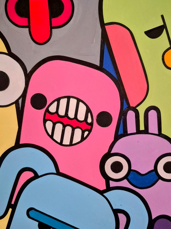 Image 1 of Peinture humoristique Happy Chaos - pop art - Franklin van Dam