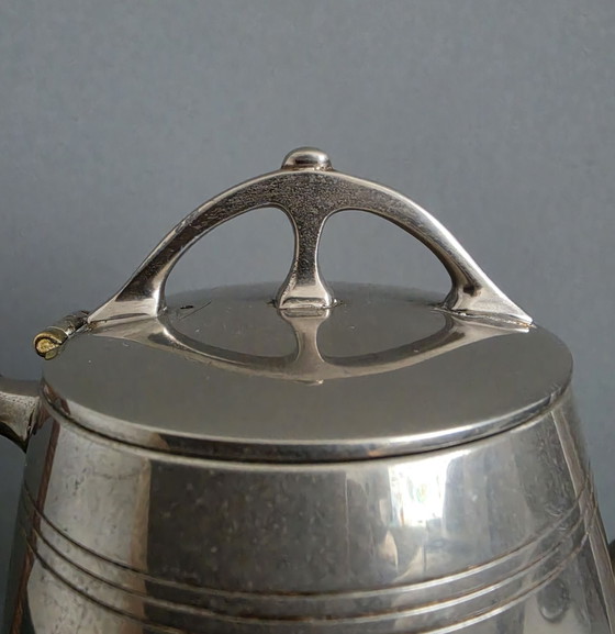 Chris van der Hoef/ Daalderop Coffee Pot with Rechaud, Art Deco, Chris van der Hoef/Daalderop, Tableware (photo 2 of 11)