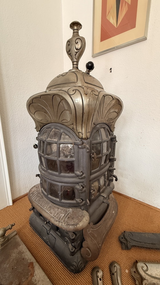 Rare UNIO Continuous Burning Stove No. 12 – American Heating – ca. 1920s – Decorative Objects, Cast Iron (photo 3 of 15)
