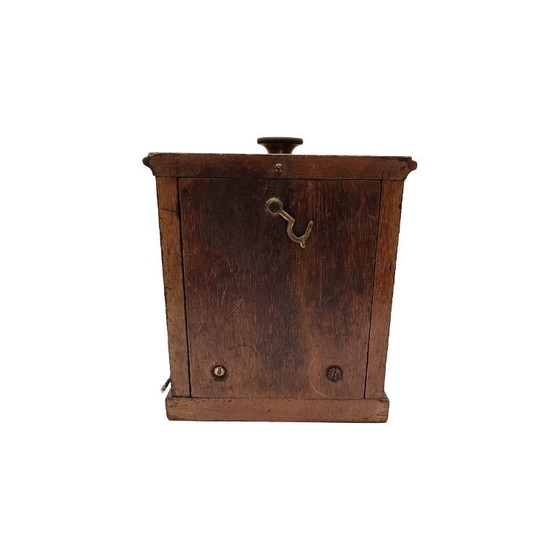 Image 1 of Altes Galvanometer in Eichenschrank, 1. Hälfte 1900