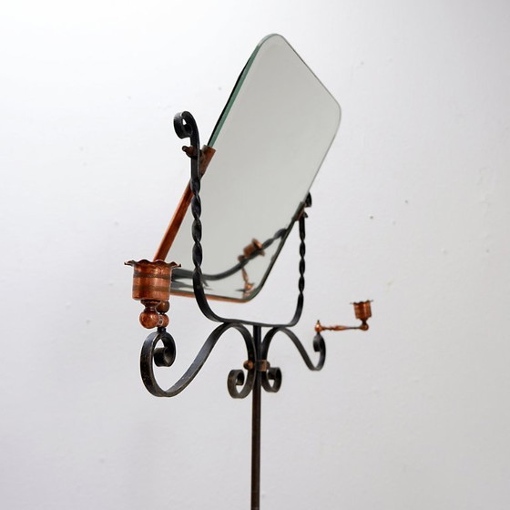 Image 1 of French barber's mirror from the 1930s
