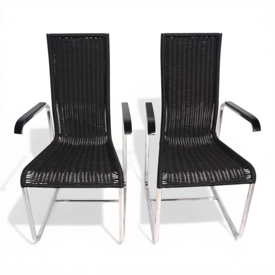 Image 1 of Ensemble de 2 chaises cantilever Tecta D25 avec accoudoirs, par Axel Bruchhäuser, 1980