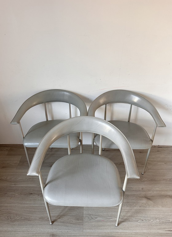 Image 1 of 4x Fasem P40 design eetkamerstoelen 