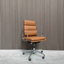 Vitra Eames EA 219 Soft Pad Chair - Cognac Premium Leather