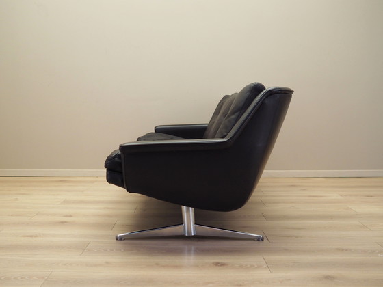 Image 1 of Divano in pelle marrone, design danese, anni '70, designer: Werner Langenfeld, manifattura: Esa