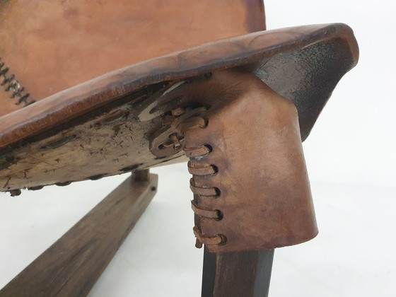 Image 1 of Ensemble de deux fauteuils lounge en cuir façon selle, Brésil, années 1960