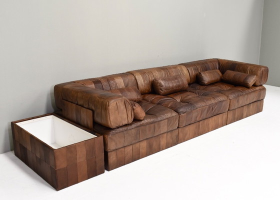 Image 1 of De Sede DS88 Sectional Sofa in Cognac Brown Leather - Switzerland, 1970s