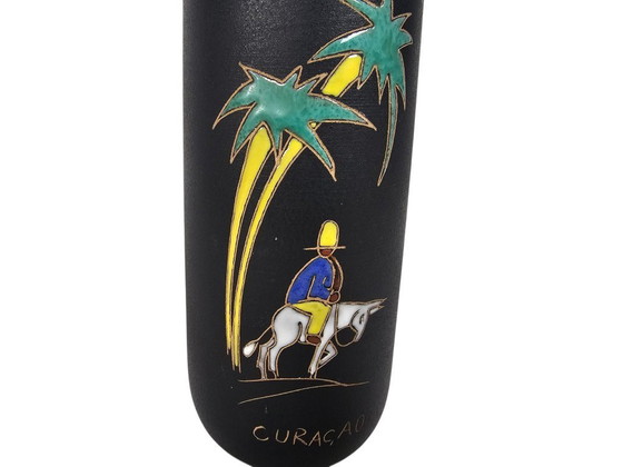 Image 1 of Ruscha Keramik - West Germany - vase - decoration name - 'Curacao' - 60s