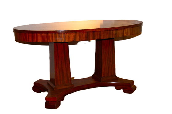 Image 1 of ovale console tafel empire stijl