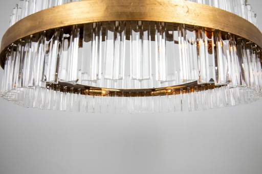 Grote Ronde Hanglamp Glas Met Goud