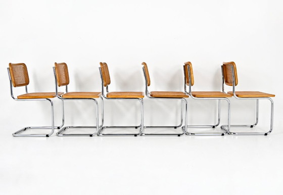 Image 1 of Dining Chairs Style B32 by Marcel Breuer, Set of 6