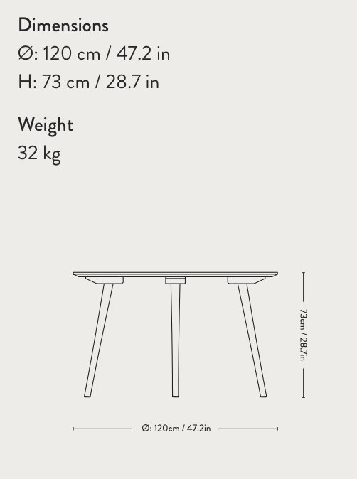 Table SK4 et 4 chaises assorties de la marque Tradition In Between Design. Excellent état. – &Tradition (photo 8 of 9)