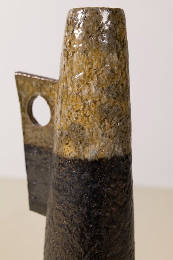 Image 1 of Large French Modernist Stoneware Vase