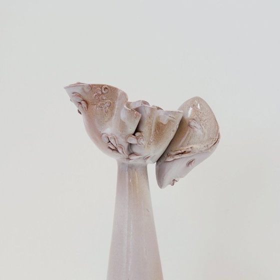 Image 1 of Ceramic Sculpture Female Face Flower Vase Decoration