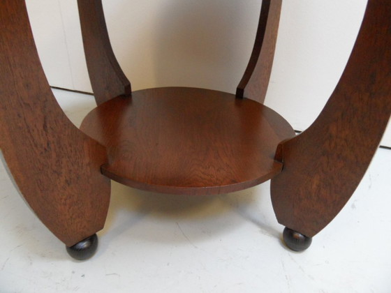 Image 1 of Amsterdam School oak coffee table