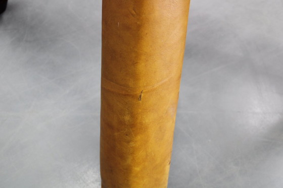 Image 1 of Tsjechoslowaaks turnpaard van leer en hout uit de jaren 50, in hoogte verstelbaar