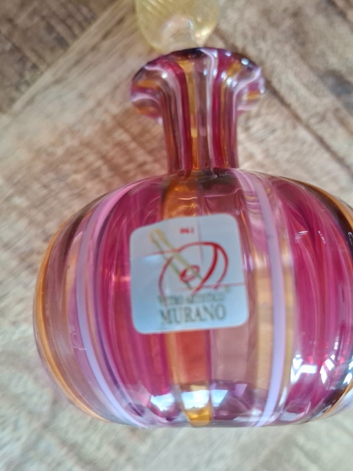 Origineel Murano glazen parfumflesje met echtheidslabel (handgeblazen) – glaskunst, Gold, Murano Glass (photo 2 of 3)