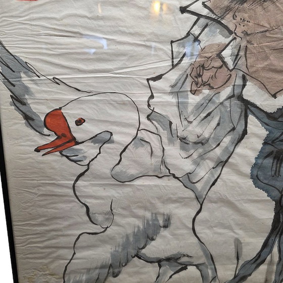 Image 1 of Chinees schilderij met Zhong Kui, Fan Zeng 2e helft 20e eeuw