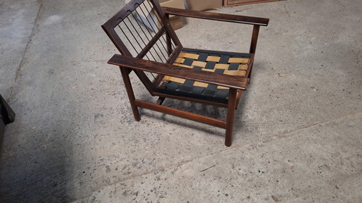 Sillón vintage de diseño escandinavo de los años 60 – reposabrazos de palisandro – fauteuils, Wood (photo 2 of 9)