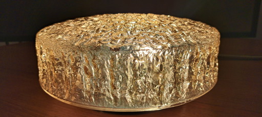 Peill & Putzler Ceiling Lamp – Crystal Glass, Golden Look, Retro 70s