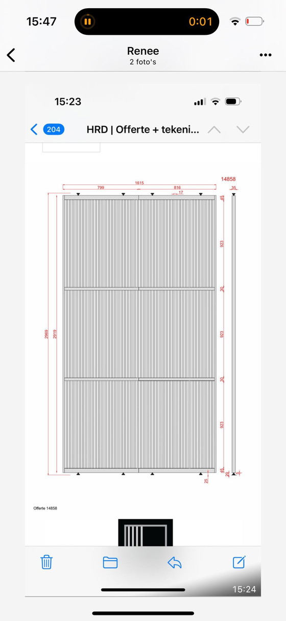 Image 1 of Divisorio in legno di quercia