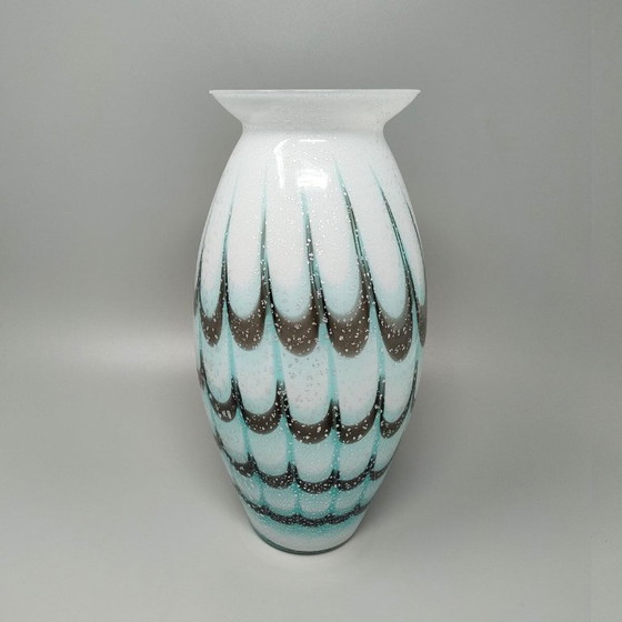 Image 1 of Luxuriöse, handgefertigte Vase aus Muranoglas aus den 1960er Jahren von Ca dei Vetrai. Hergestellt in Italien.
