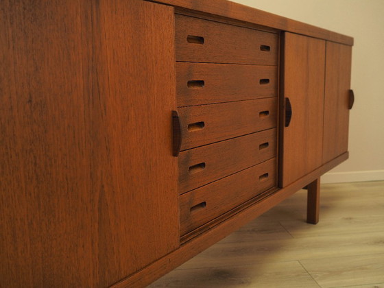 Teak Sideboard With Sliding Doors, Danish Modern Design From The 1960s – Wood (photo 16 of 25)
