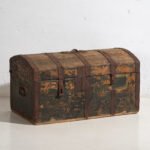 Antique painted travel trunk in pine – Central Europe, circa 1850 – Storage cabinet, Rustic (photo 6 of 40)