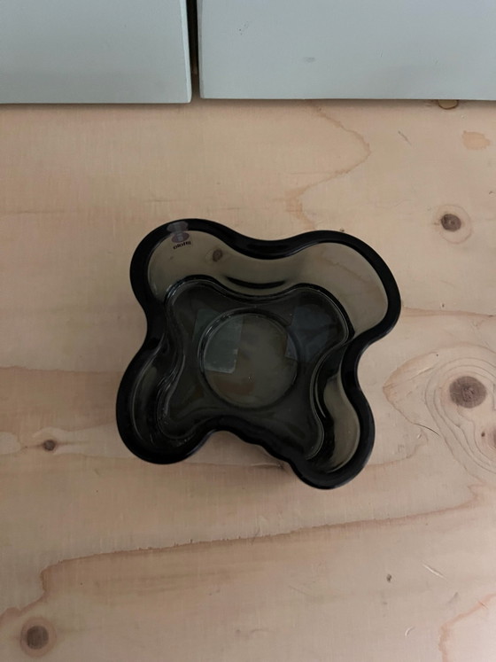 Iittala Aalto tealight holder, Candle holders, Glass, Blue (photo 5 of 5)
