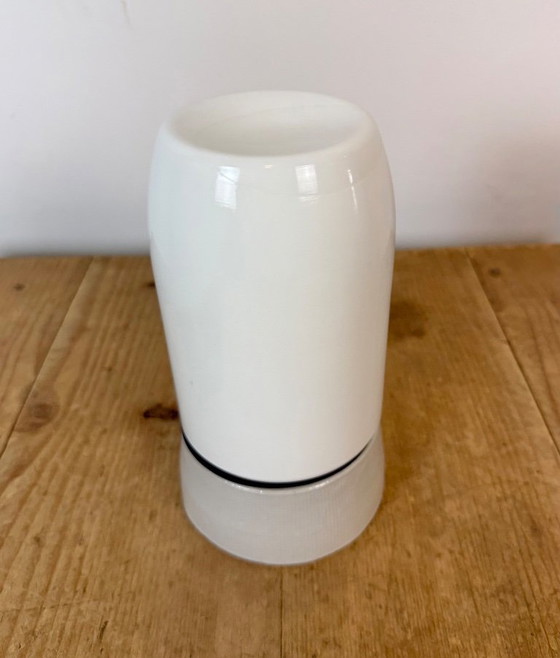 Lampadario vintage in porcellana bianca, anni '70 – Plafoniere, Glass, Ceramic (photo 4 of 11)