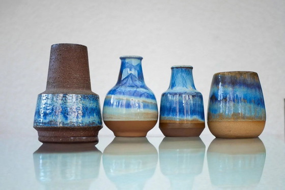 Image 1 of Mid-century modern art pottery vases by Michael Andersen, 1960s, set of 4