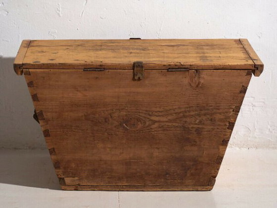 Baule rustico antico in legno di pino – Europa Centrale, circa 1900 – Armadi contenitori, Iron (photo 17 of 40)