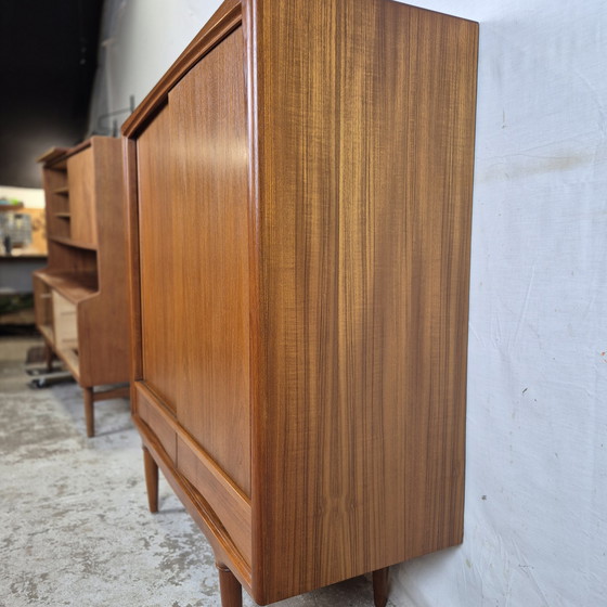 Image 1 of Axel Christensen vintage Deens wandmeubel highboard dressoir