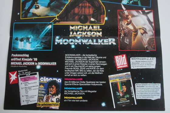 Image 1 of Double-sided movie poster - Michael Jackson: Moonwalker, 1989