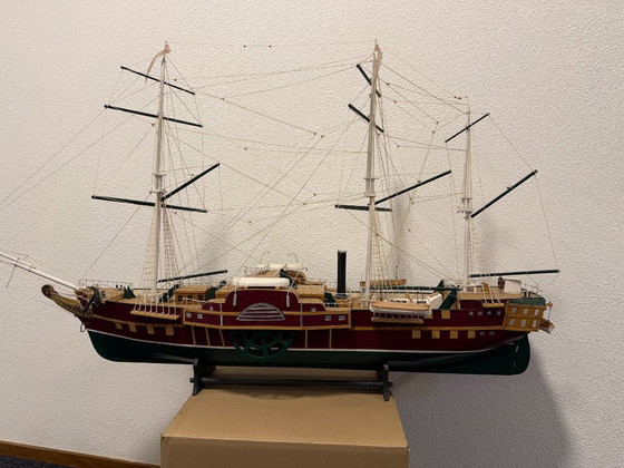 Modèle réduit de frégate à vapeur et à roues à aubes L'Orenoque – Objets déco, Textile, Wood (photo 2 of 7)