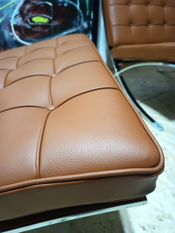 Image 1 of Sillones KNOLL Studio Barcelona (NUEVA Serie 2026) en piel natural (color coñac)