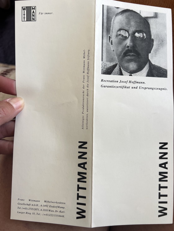 Image 1 of Josef Hoffmann × Wittmann – Set van 2 “Palais Stoclet” clubsessels (met certificaat)