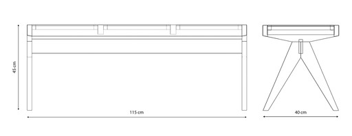 Panchine in legno - Marrone scuro