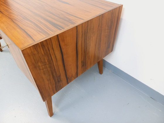 Image 1 of Double-sided executive desk in vintage Scandinavian style rosewood from the 1960s