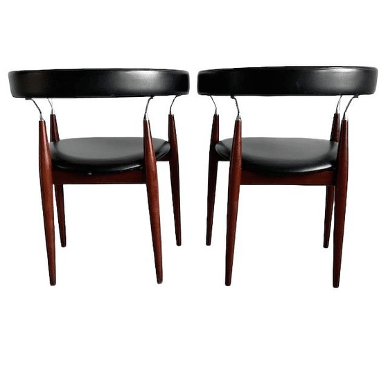 Image 1 of Set of vintage Rondo Jan Lunde Knutsen Sørli Fabrikker dining room chairs mid-century 1960's