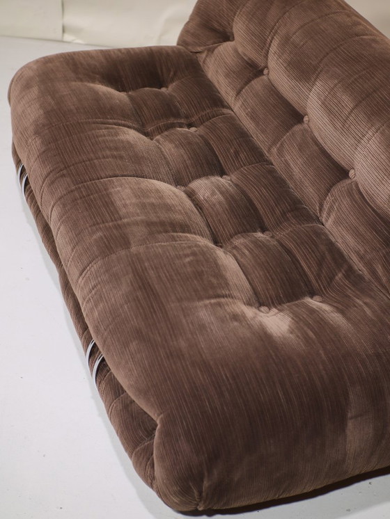 Image 1 of Soriana 2-seater sofa Cassina brown Italy 1970s
