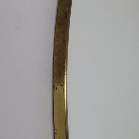 Image 1 of Oval brass mirror, 1960s