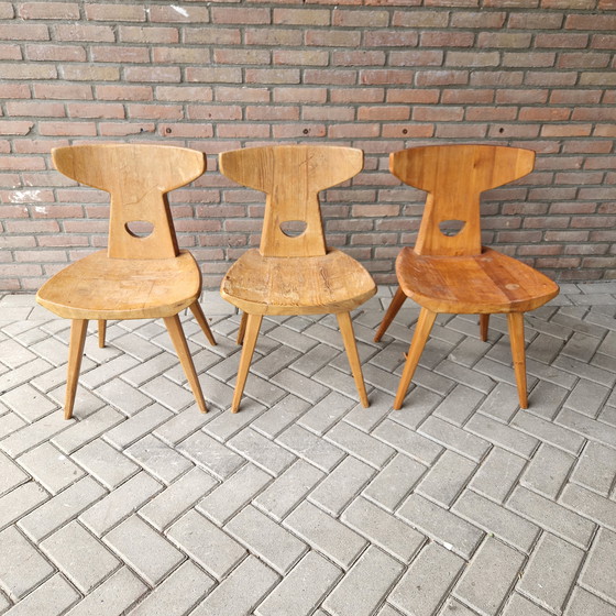 Image 1 of Jacob Kielland Brandt set of 3 x chair scandinavian 3 vintage chairs