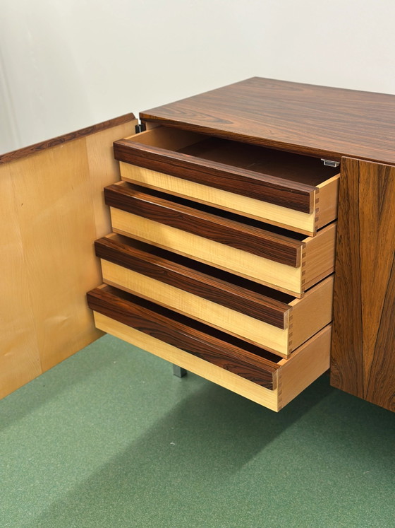 Rosewood Sideboard, Germany, 1960s, Chrome, Mid Century Modern (photo 5 of 10)