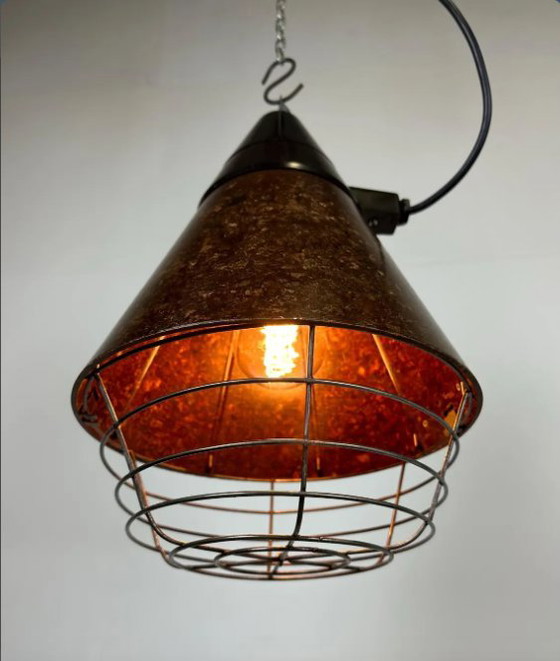 Image 1 of Lampada a sospensione industriale, riscaldamento, Narva Leuchen, Germania, anni '70