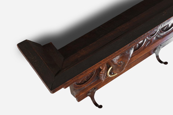 Image 1 of Großer, handgeschnitzter Garderobenständer aus massiver Eiche, 18. Jahrhundert, Frankreich