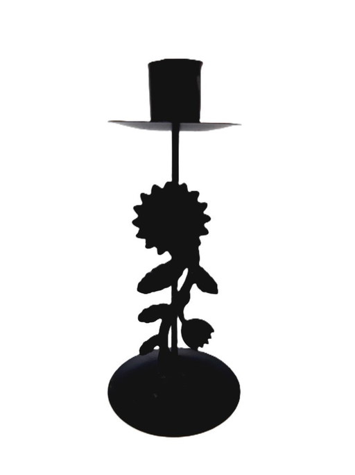 Vintage wrought iron candle holder,  16 cm